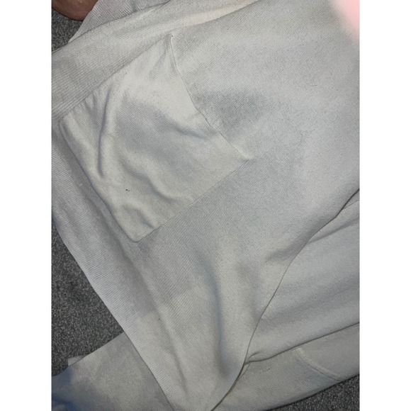 Theory Off-White Sweater Sz M Cotton Cashmere Blend Preppy Minimalist Luxury - Picture 8 of 9